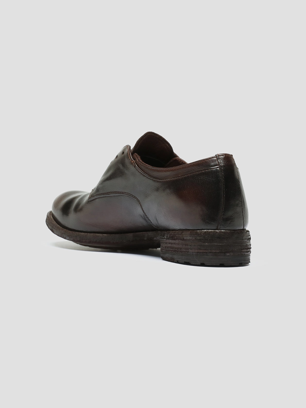 LEXIKON 012 - Brown Leather Derby Shoes Style Uniform Smooth Grain