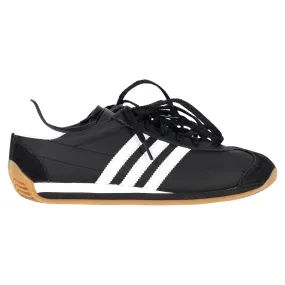 Adidas Country OG Low-Top Sneakers in Black Calfskin Leather ScratchResistantSurface Modern Style