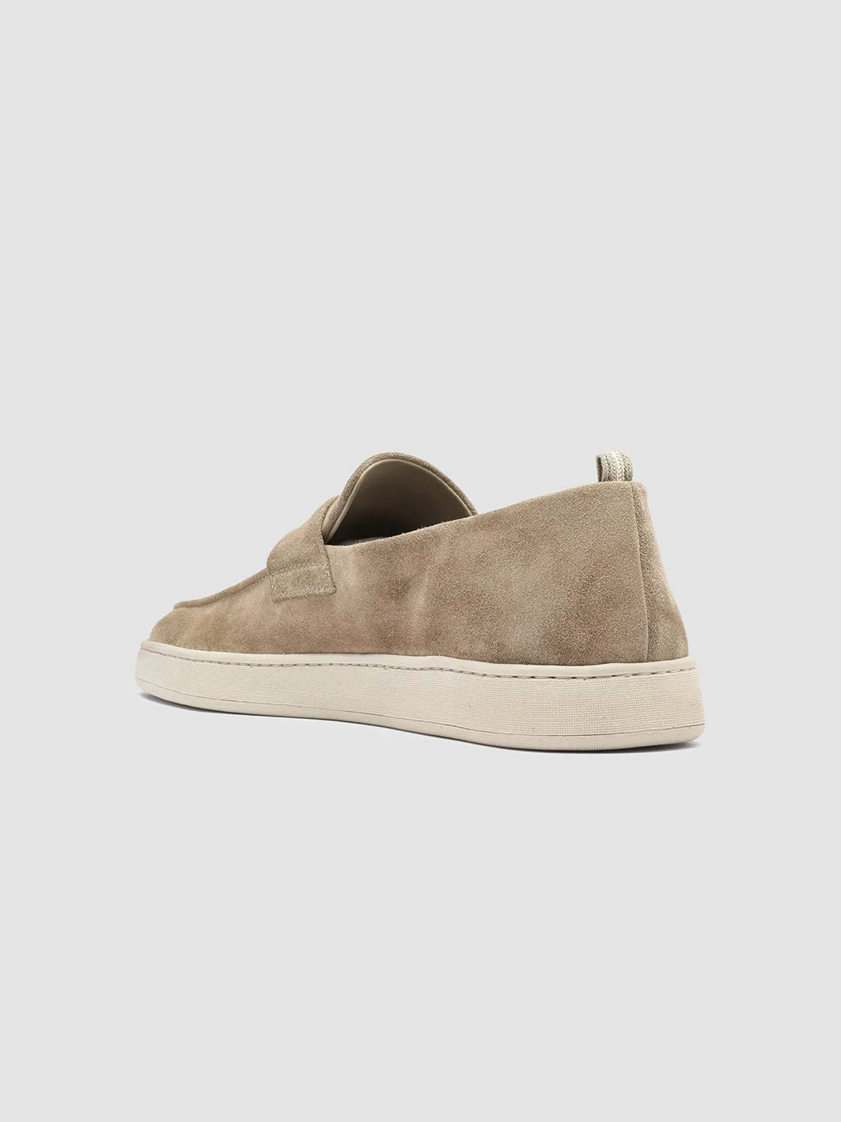 HERBIE 001 - Taupe Suede Penny Loafers Urban Path Light Sole