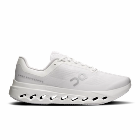 On Running Men's Cloudsurfer Next Shoes - White / White running in a ice field area shoes