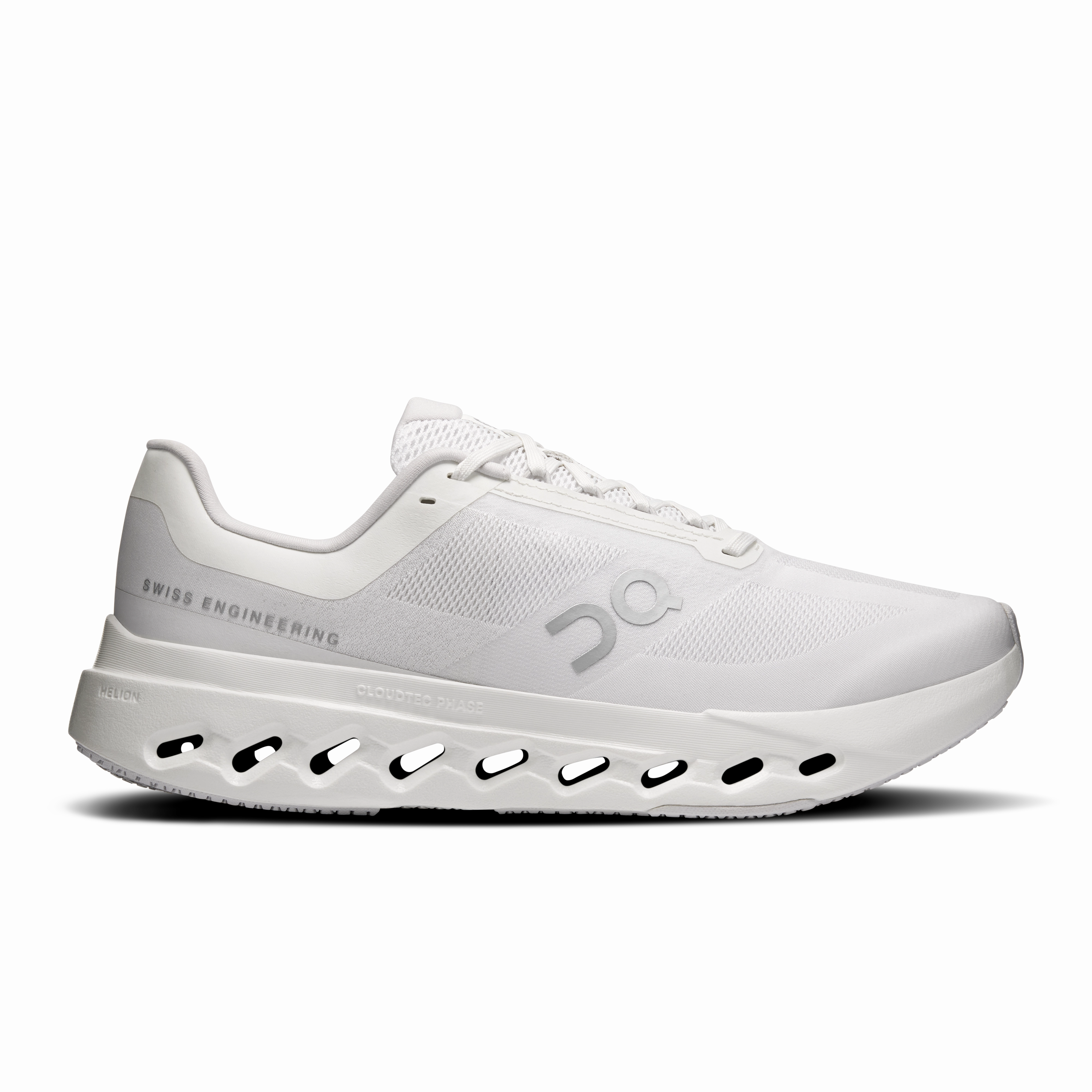 On Running Men's Cloudsurfer Next Shoes - White / White running in a ice field area shoes