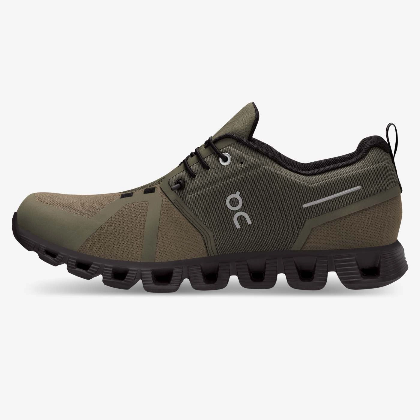 odor - control - feature shoes On Running Men's Cloud 5 Waterproof Shoes - Olive / Black