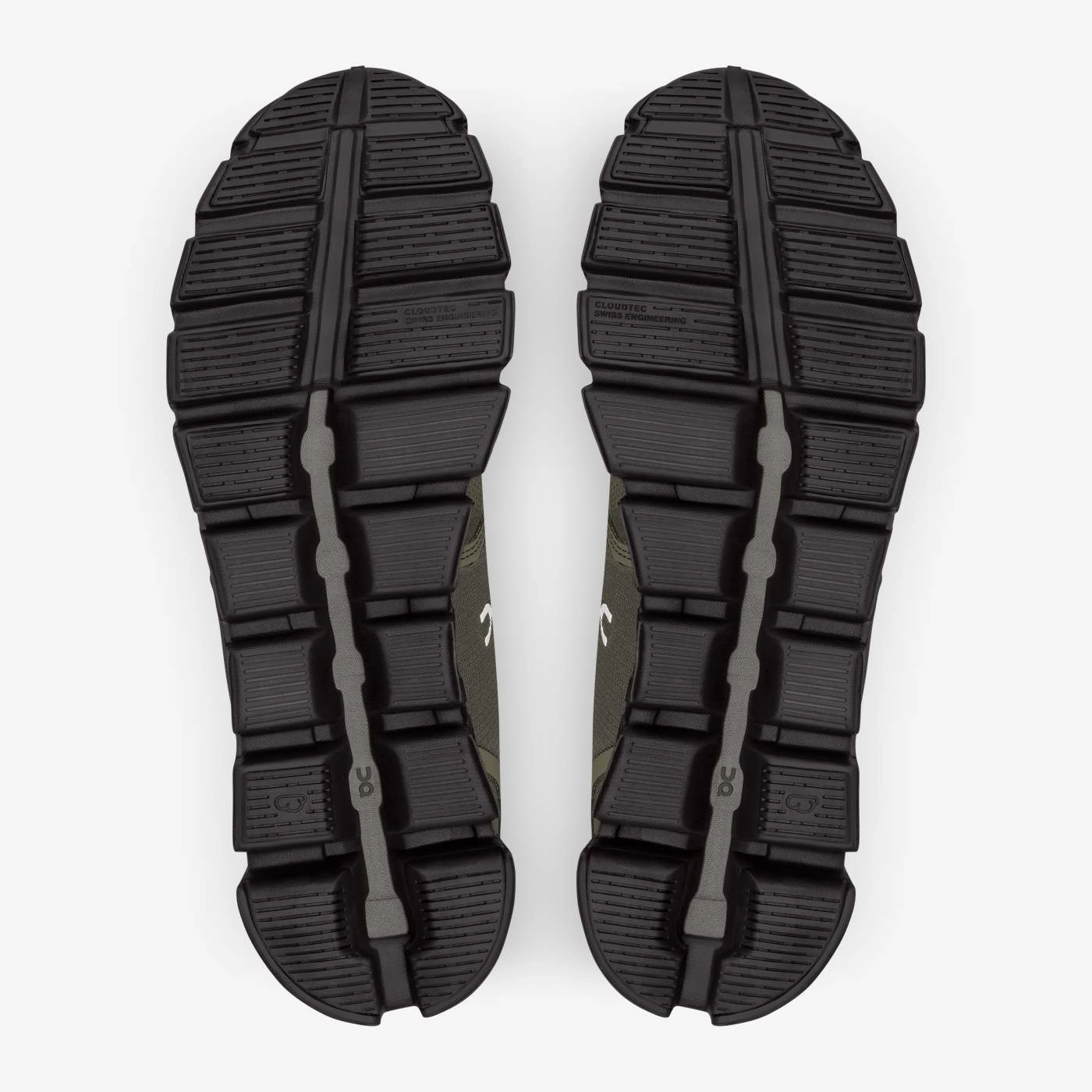 PaddedCollar Responsive Foam Core On Running Men's Cloud 5 Waterproof Shoes - Olive / Black