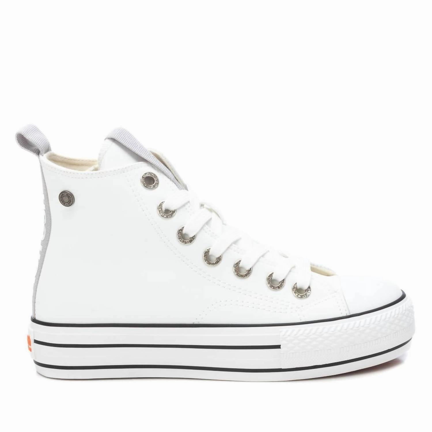 Women's Casual High Top Sneakers In White Low Impact Cushioning