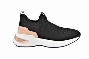 Variable Density Padding SuedeUpper Women's Wex47 Slip On Sneaker In Black