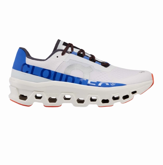 impact - protection shoes mass - market - brand shoes On Running Men's Cloudmonster Shoes - Frost / Cobalt