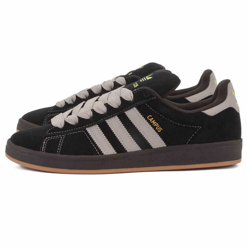 Adidas - Campus 90s ADV (Core Black / Grey Two / Gold Metallic) embossed running shoes