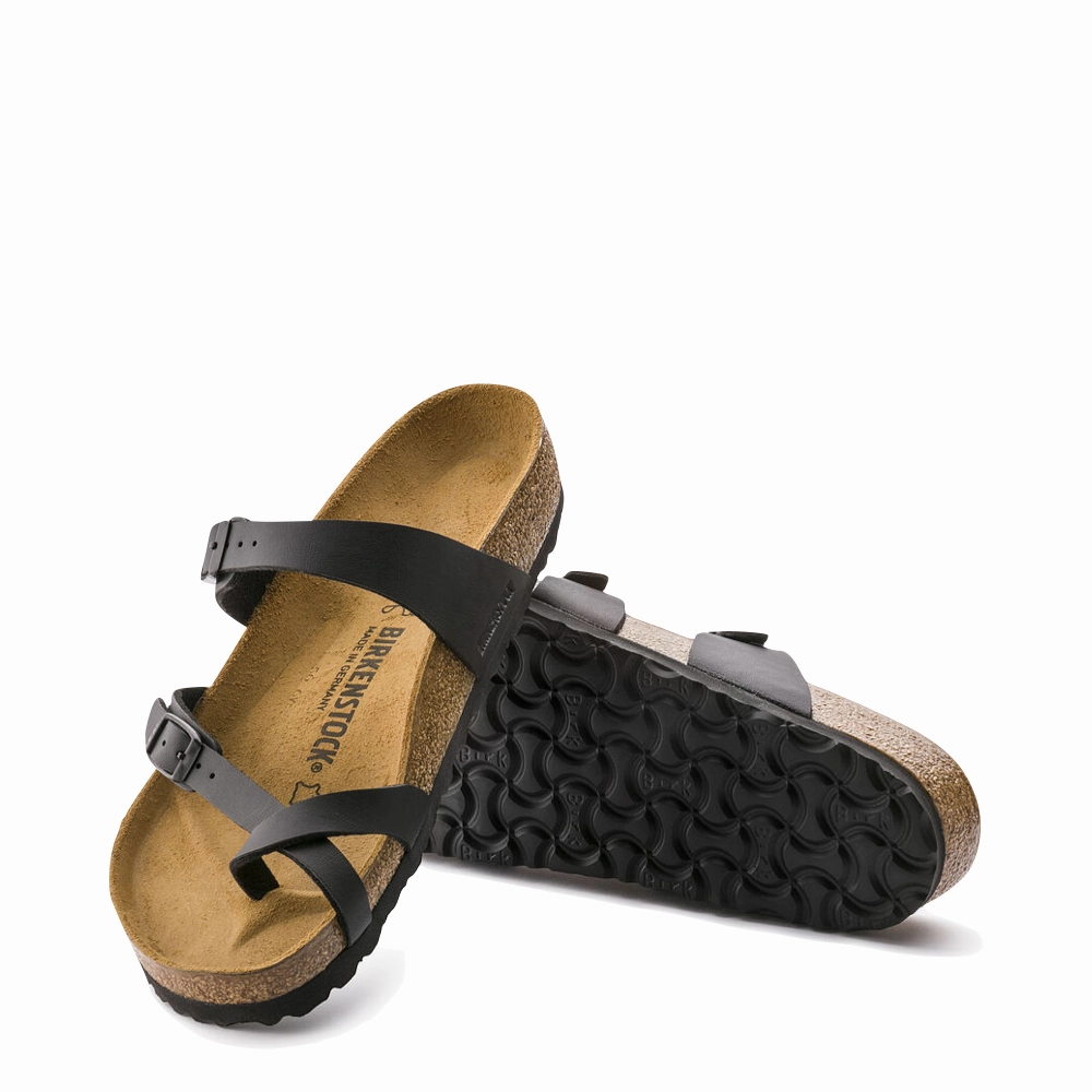 Birkenstock Women's Mayari Birko-Flor Toe Loop Sandal in Black Durable Traction