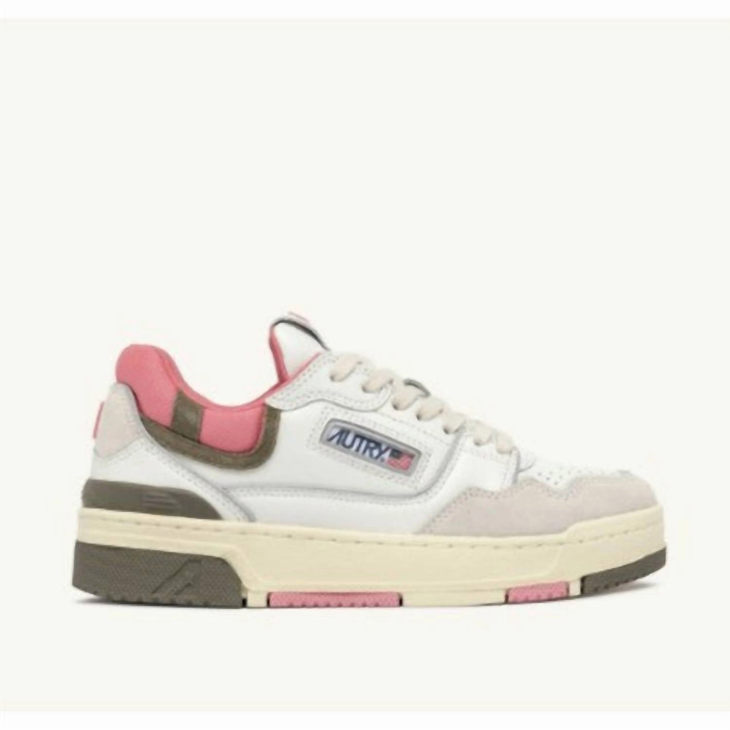 Women's Counter Lock Cord Low Sneakers In White And Geranium Foam Base