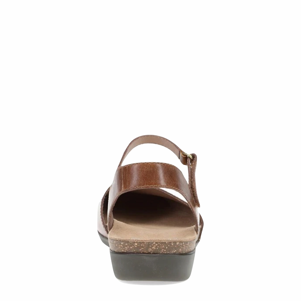 Time Saver Dansko Women's Rowan Closed Toe Sandal in Tan