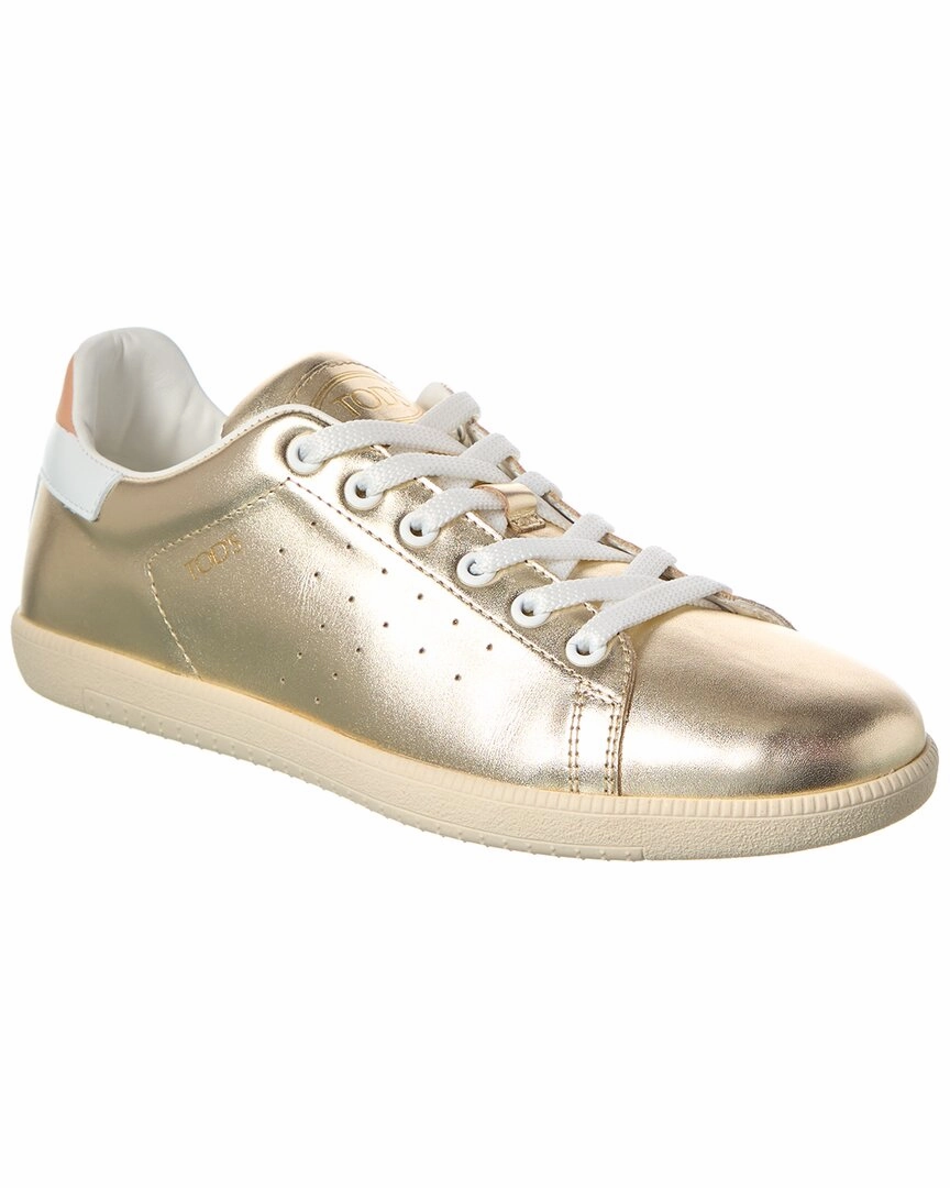 TOD??s Cassetta Leather Sneaker Cool Touch Perforated Tongue