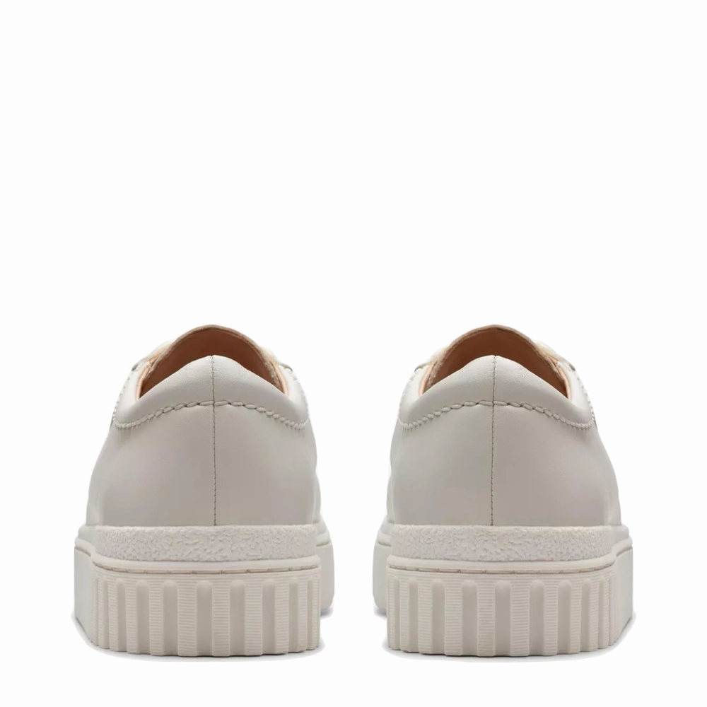 Smart Choice Clarks Women's Mayhill Walk Leather Sneaker in Off White