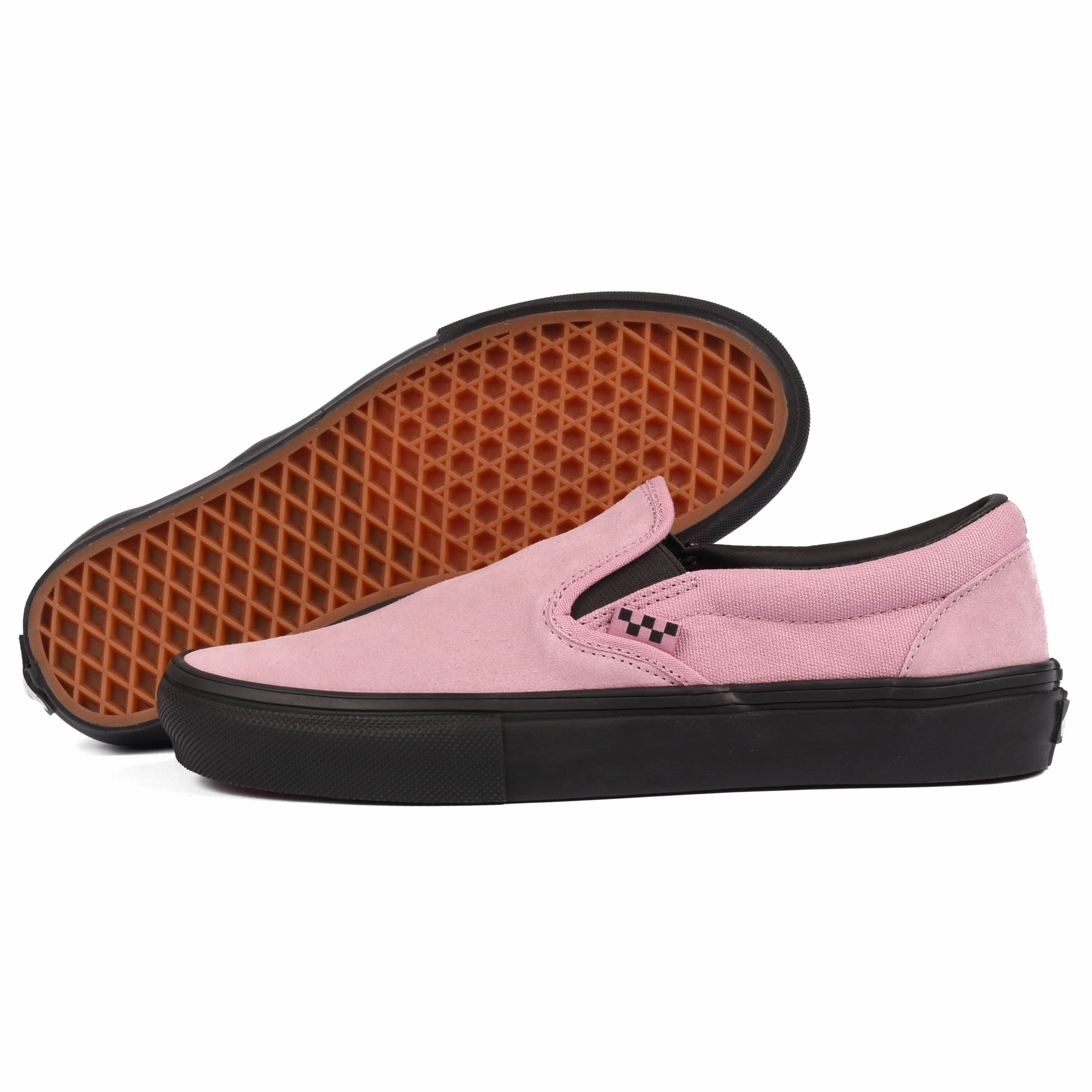 Vans - Skate Slip-On (Pink/Black) cloudy day running shoe circumstance Supportive
