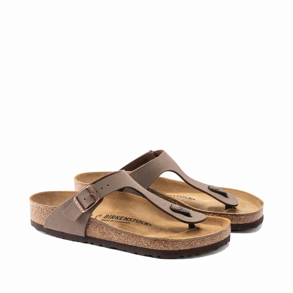 Birkenstock Women's Gizeh Birkibuc Thong Sandal in Mocha Move Smart Modern Design