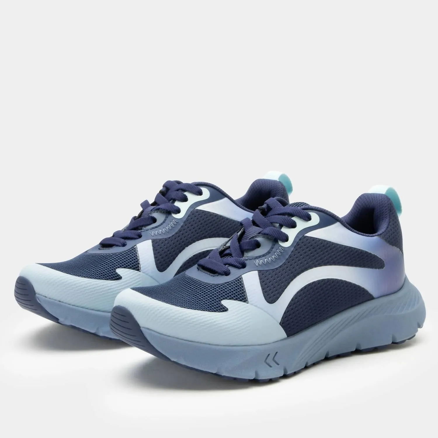 Women's Exhault Athletic Sneaker In Galaxy Blue Fashion Forward Heel lockdown