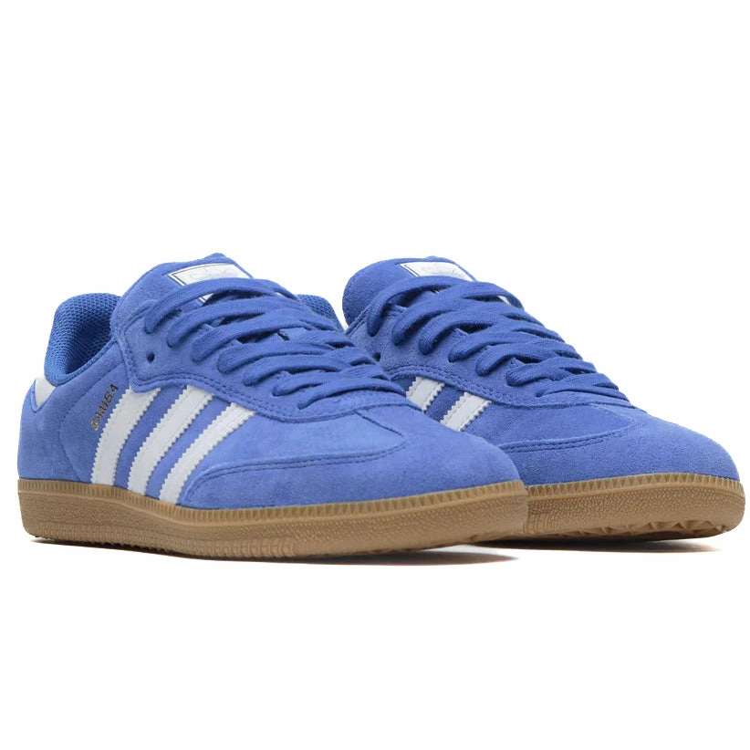 Adidas - Samba Adv (Blue Bird/White/Gold) intense Health - enabler