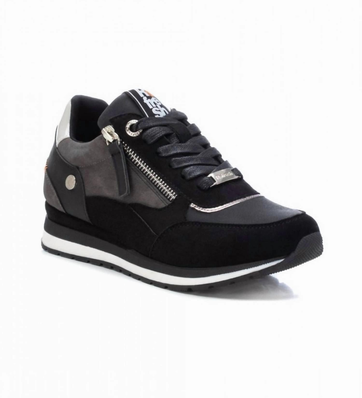Women's Suede Sneakers In Black Outdoor Vibes Bouncy Ride Feel