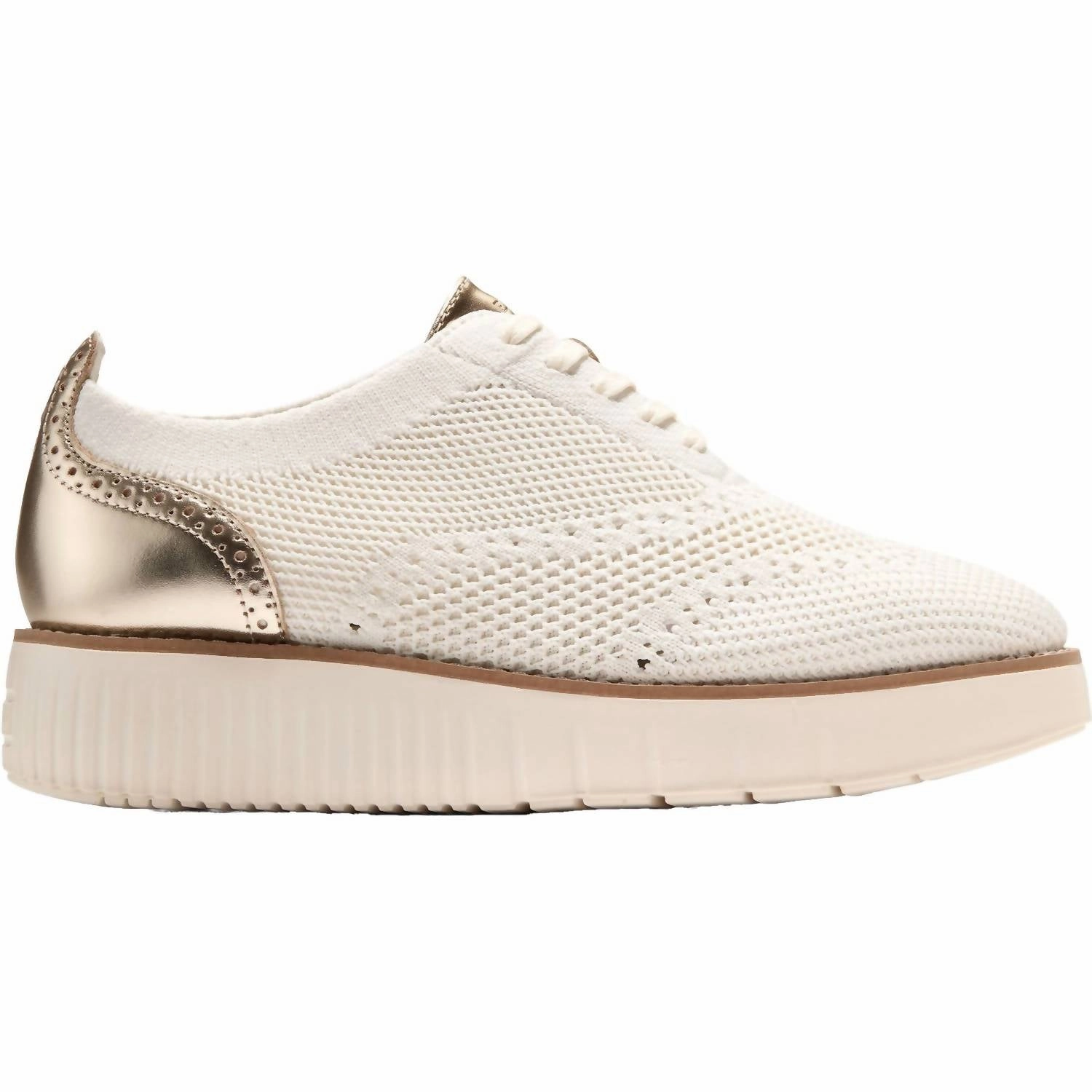 Slim Build Women's Grand City Platform Stitchlight Oxford Shoes In Ivory Knit