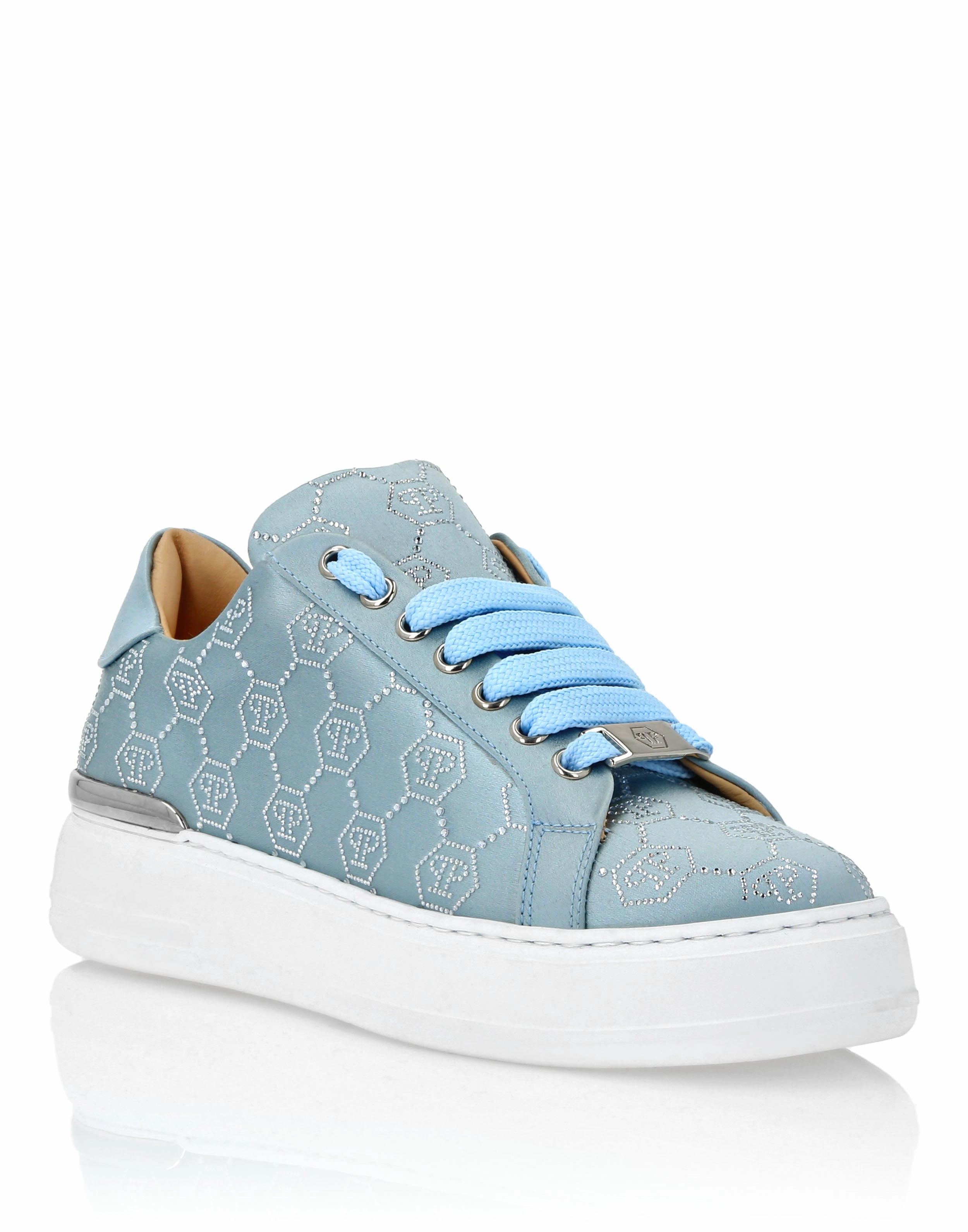Compact Build Ergonomic Shape Satin Lo Top Sneakers Monogram Strass