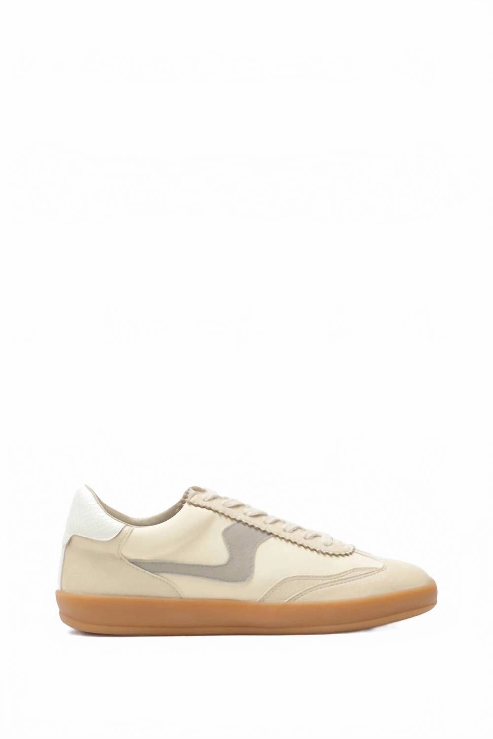 Women's Textured Platform Lace-Up Trainer Sneakers In Beige Breathable