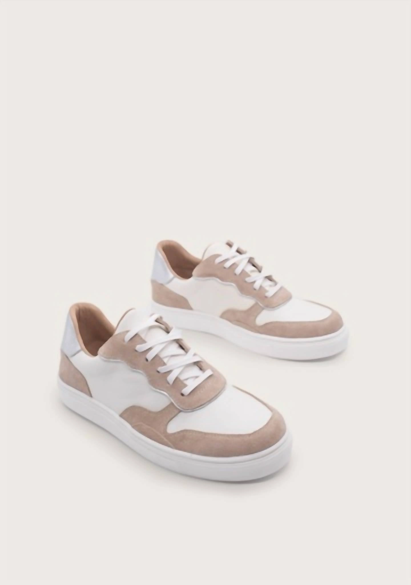 Women's Nizam Sneakers In Almond Ventilated Footbed System Unlined Comfort