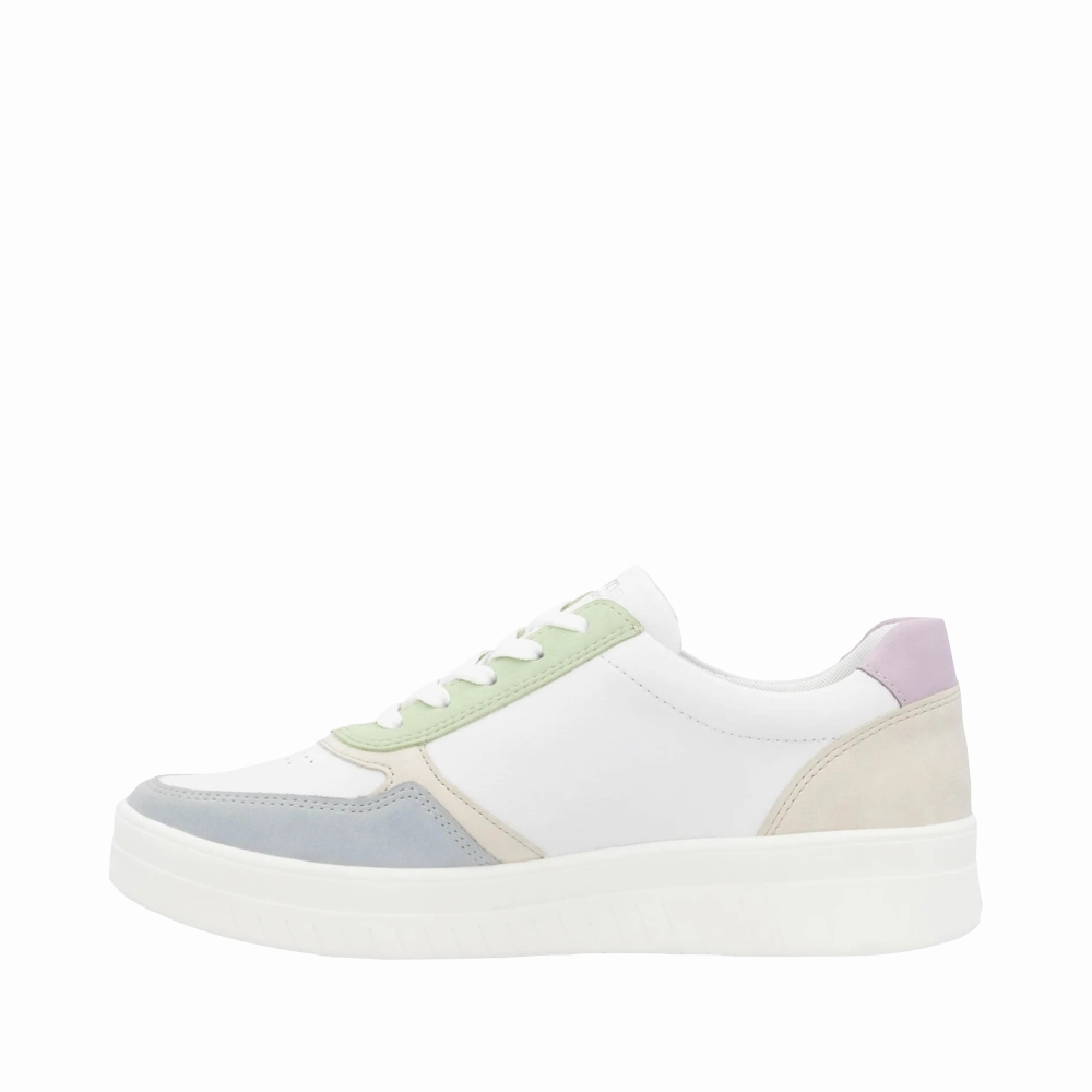 Remonte Women's Kendra 01 Sneaker in White/Cream Garden Tour