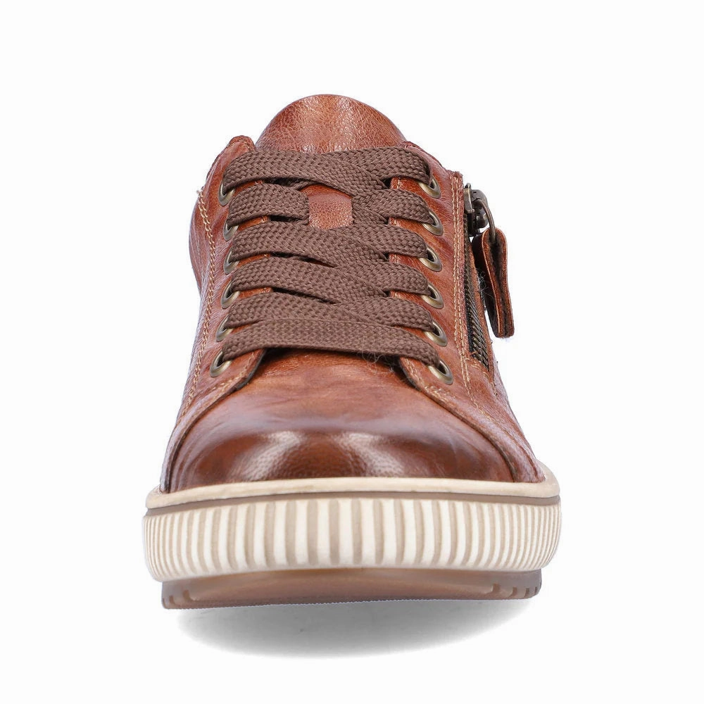 Fit Today Remonte Women's Maditta 00 Waterproof Sneaker in Cuoio Tan