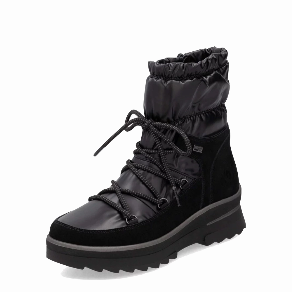 Remote Women's Lelisha 70 Puffer Waterproof Boot in Black Lightweight Outsole