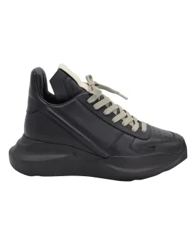 Breathable wear Hydrophobic Upper Treatment Rick Owens Geth Chunky Sneakers in Black Leather