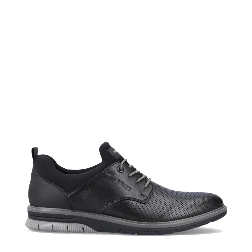 Rieker Men's Dustin 54 Bungee Dress Shoe in Black Timeless Footwear Blossom Lane