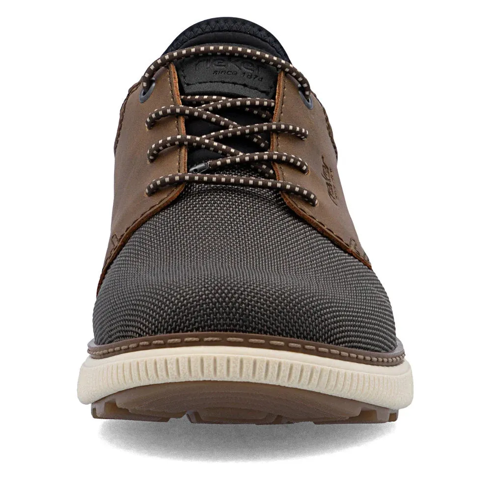 Rieker Men's Stan 57 Shoe in Black/Brown Urban Fit Planet Hike