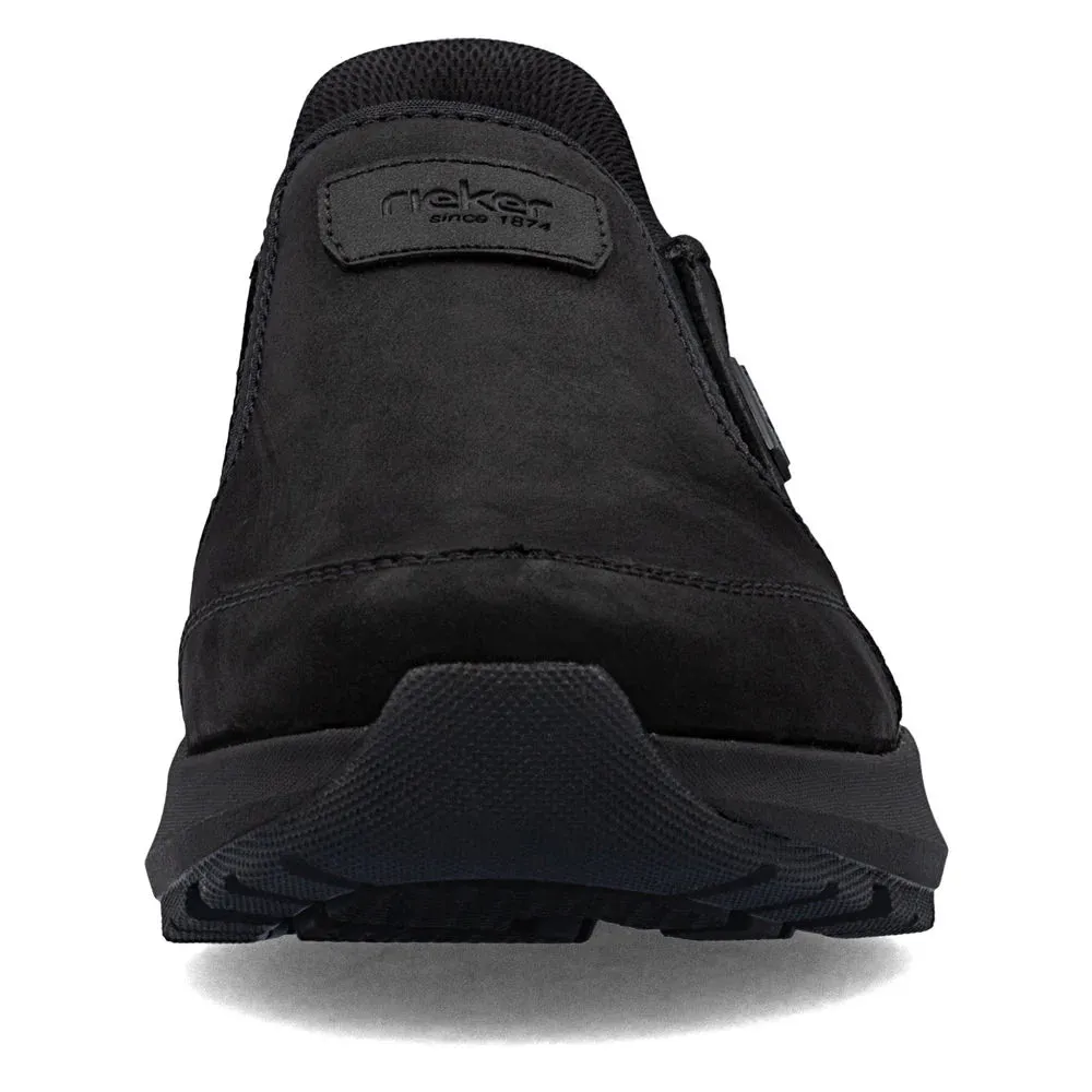 Rieker Men's Thorben 52 Slip On in Schwarz Black Work Approved