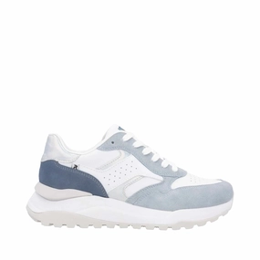 Wind Jog Street Fest Rieker Women's Akilah 00 Sneaker in Blue/White/Jeans