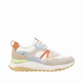 Winter Ready Rieker Women's Akilah 01 Sneaker in Iceberg/Dirty White/Light Rose