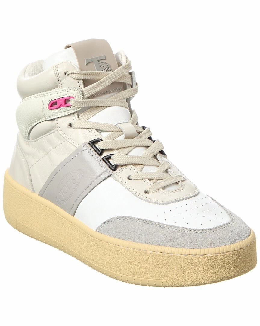 High Top Look Zonal Support TOD??s Cassetta Leather High-Top Sneaker