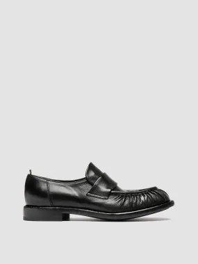 Shady Path RUGGED 009 - Black Leather Penny Loafers