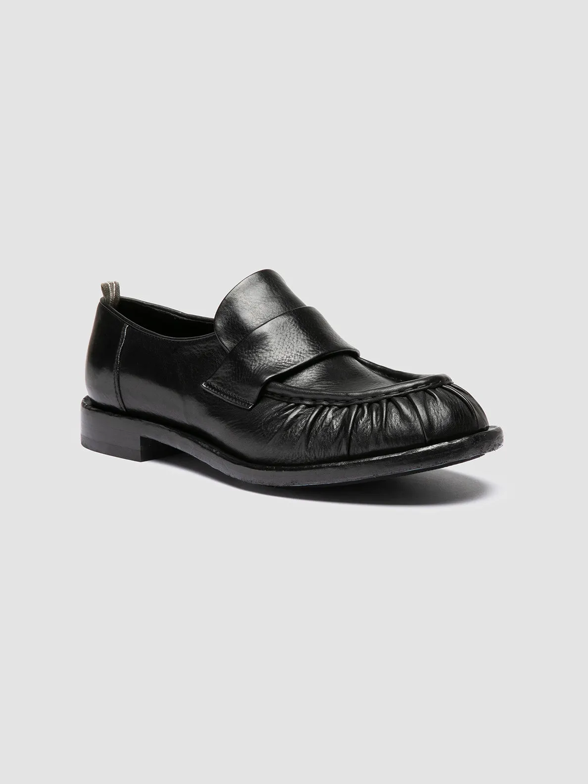 Step Easy RUGGED 009 - Black Leather Penny Loafers