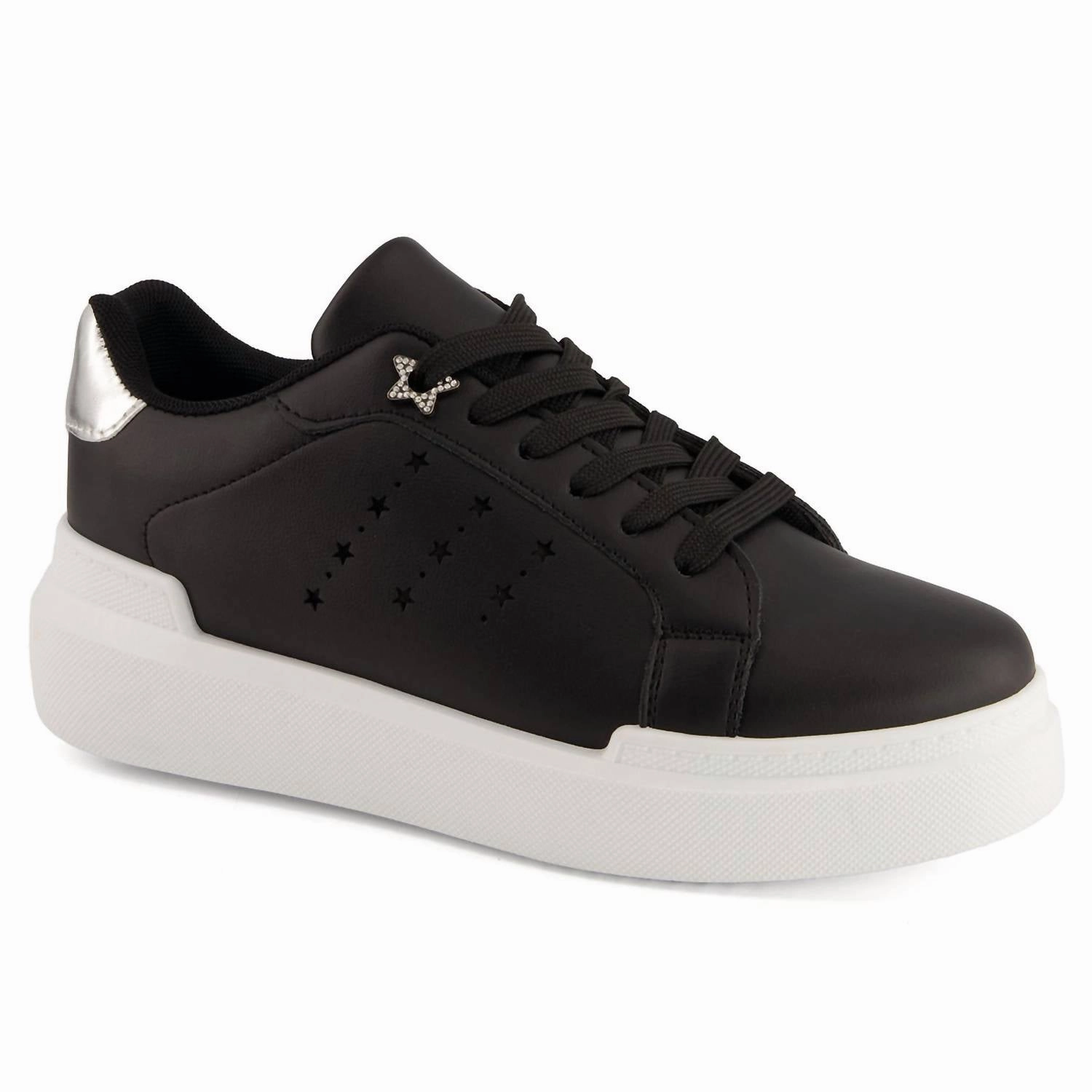 Blown Rubber Outsole Neutral Stability Base Women's Urban Platform Sneakers In Black