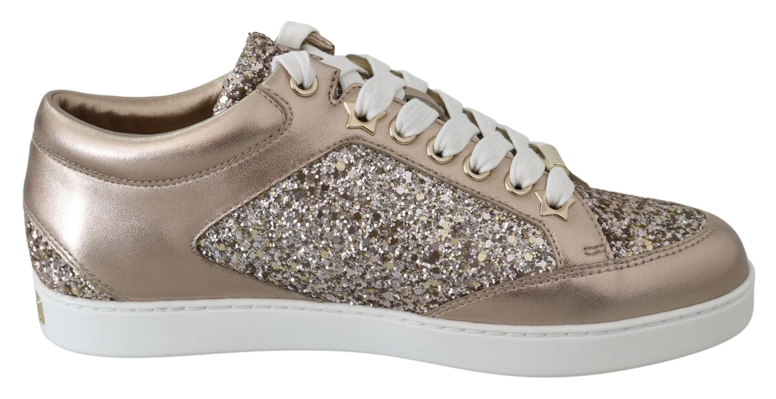 Lace Closure Jimmy Choo Ballet  Glitter Leather Women's Sneakers