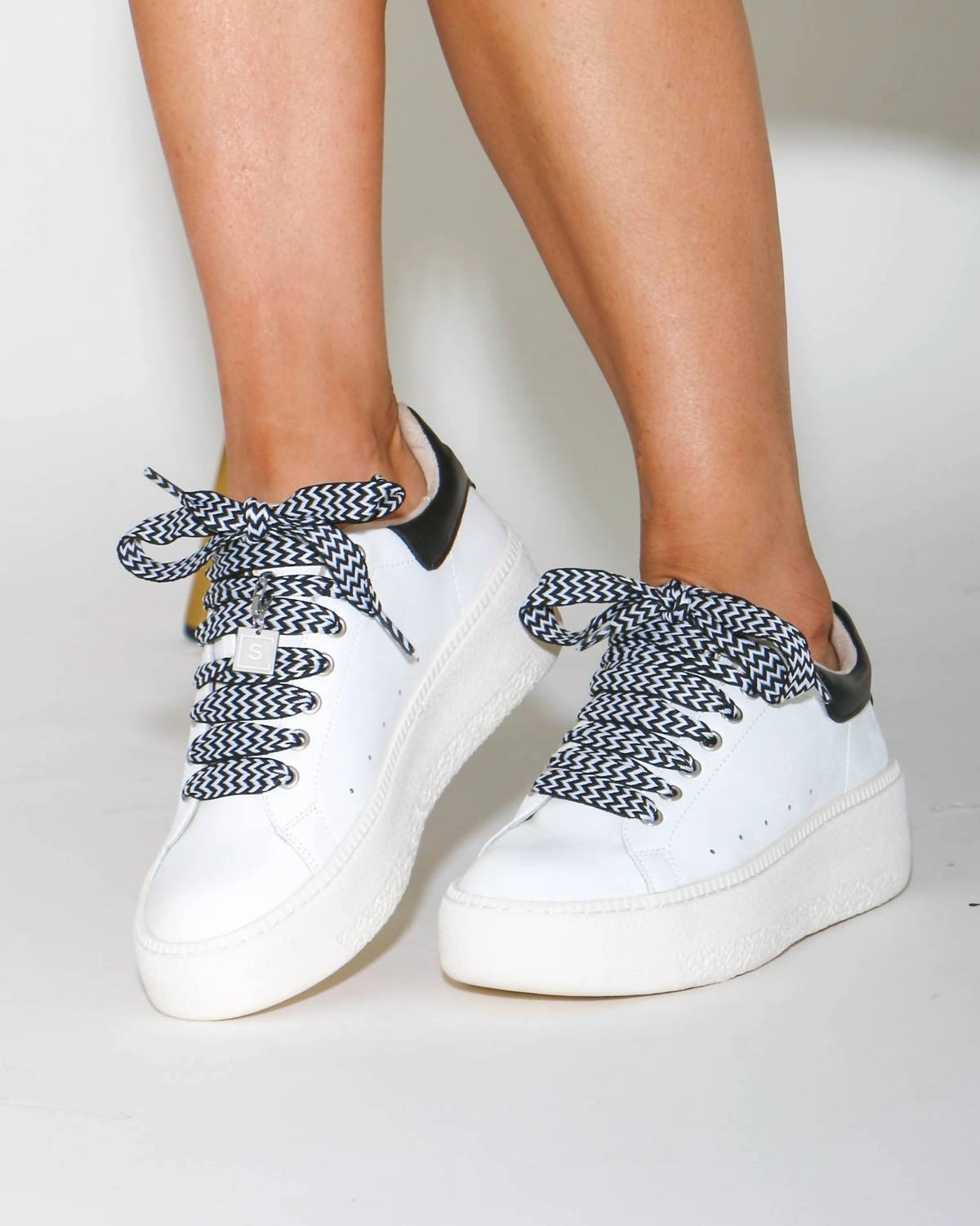 Sally Sneakers In Black Structured Design