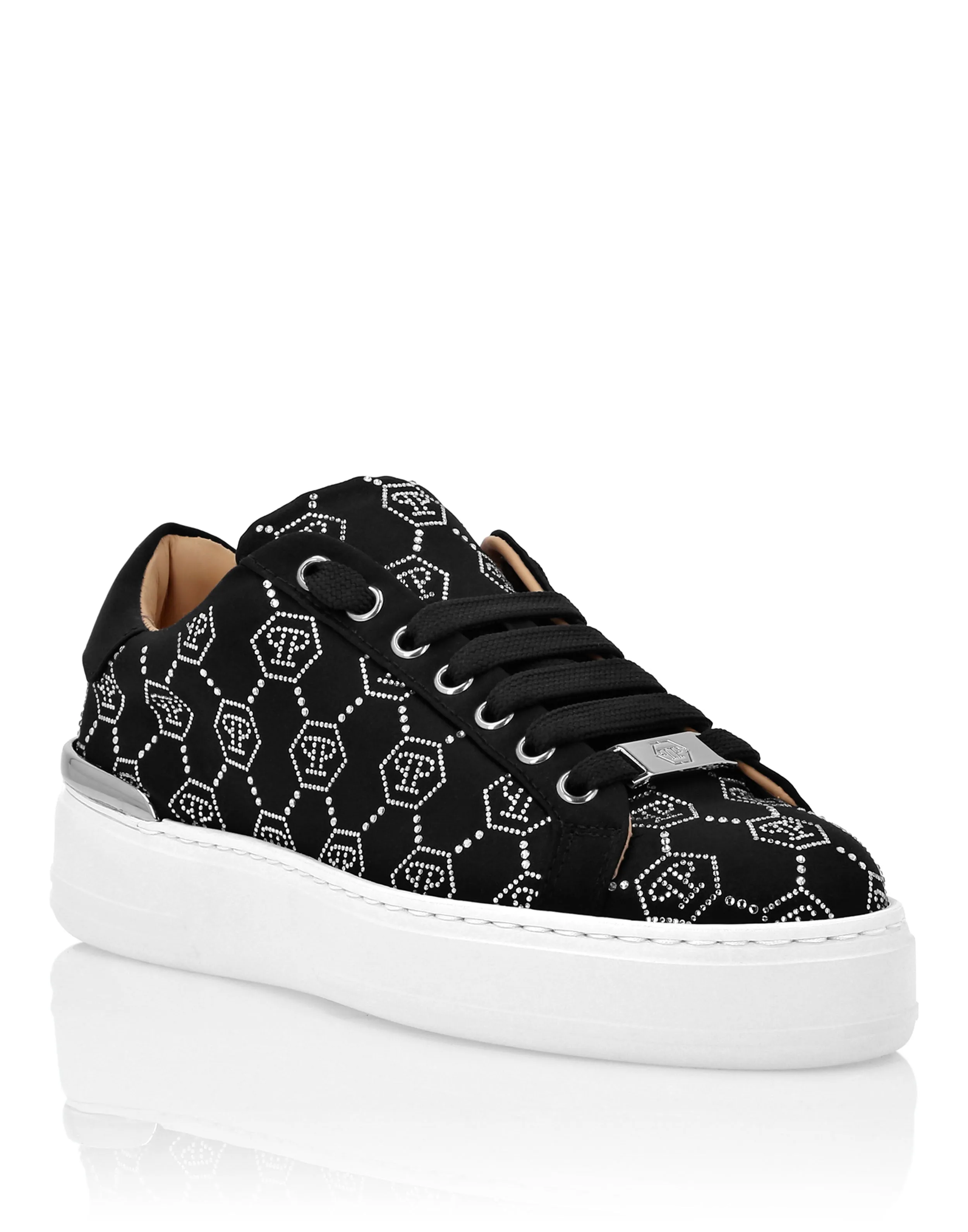 Satin Lo-Top Sneakers Strass Monogram Support Zone Air Mesh