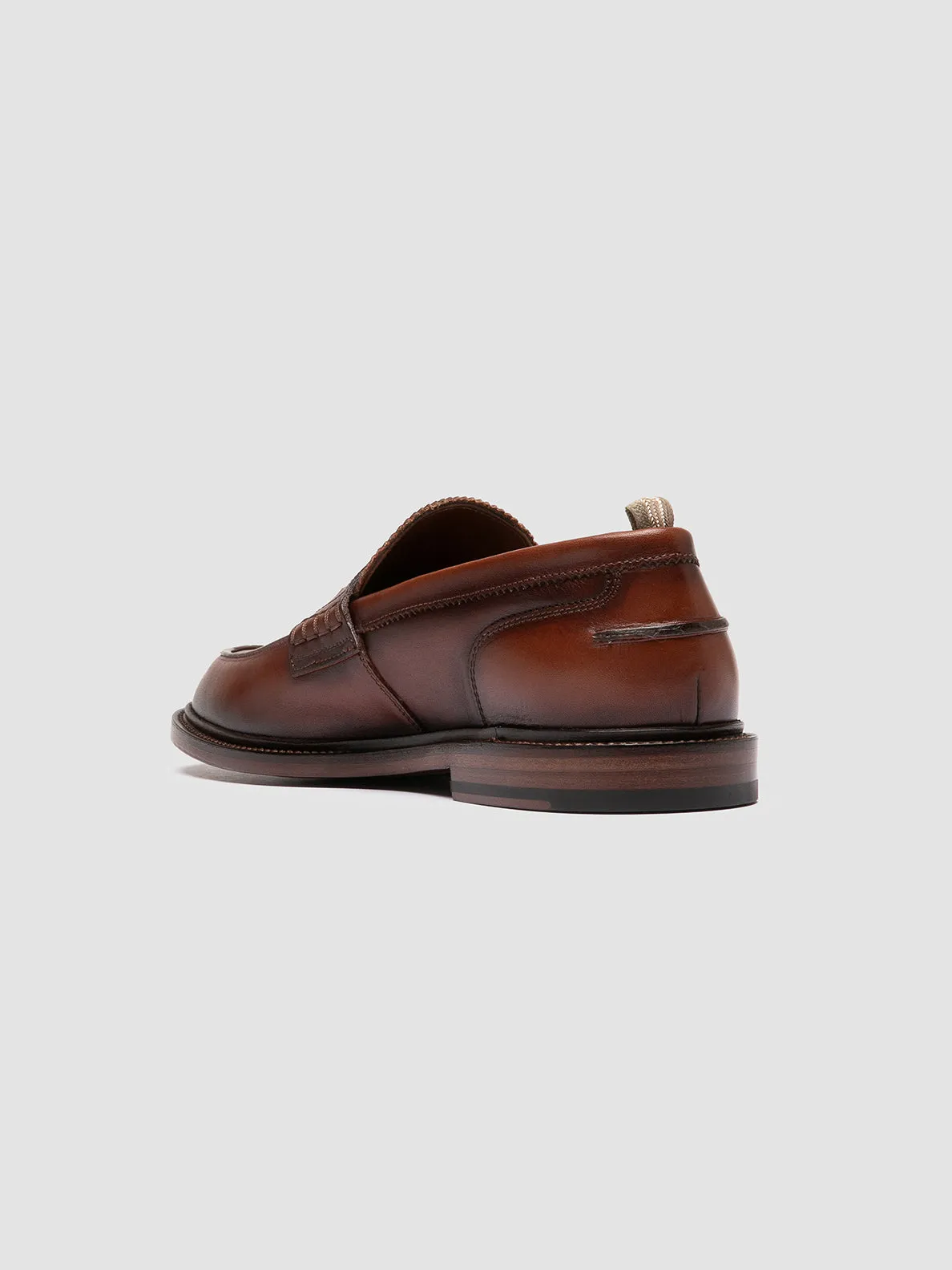 Old Street Flex Move SAX 001 - Brown Leather Penny Loafers