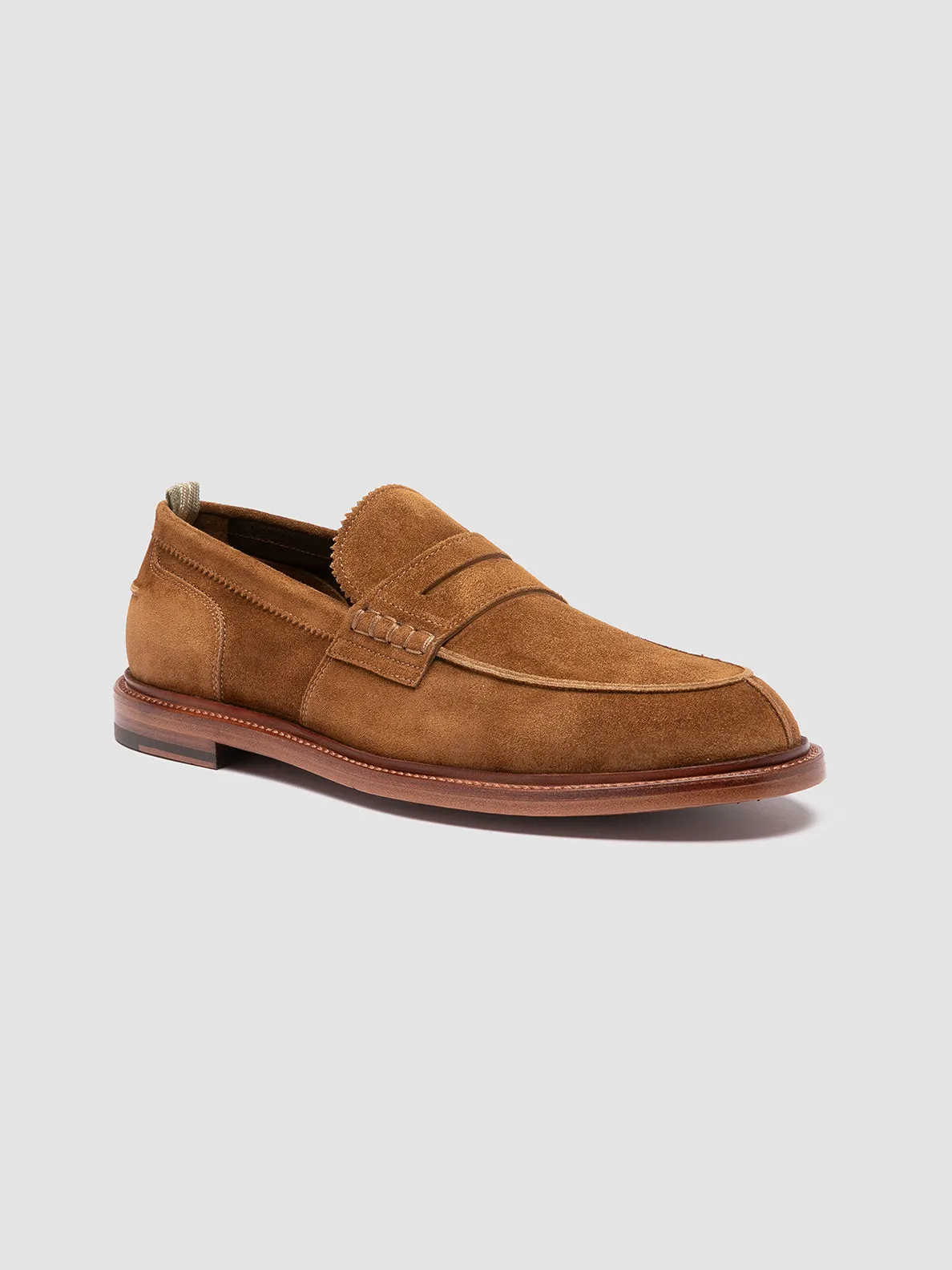 Music Street Elegant Casual SAX 001 - Brown Suede Penny Loafers