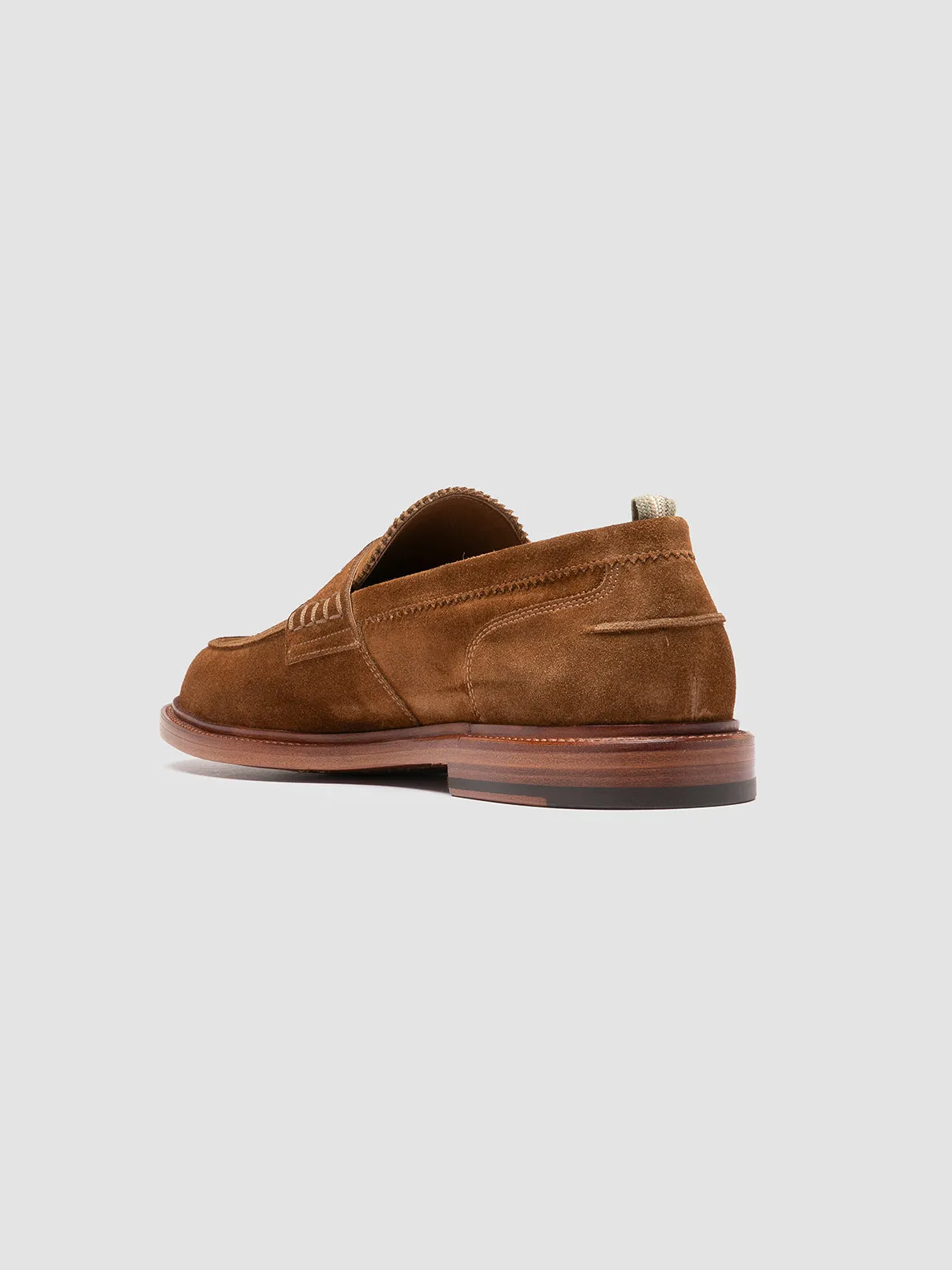 Comfortable Slip-on Style Mountain Path SAX 001 - Brown Suede Penny Loafers