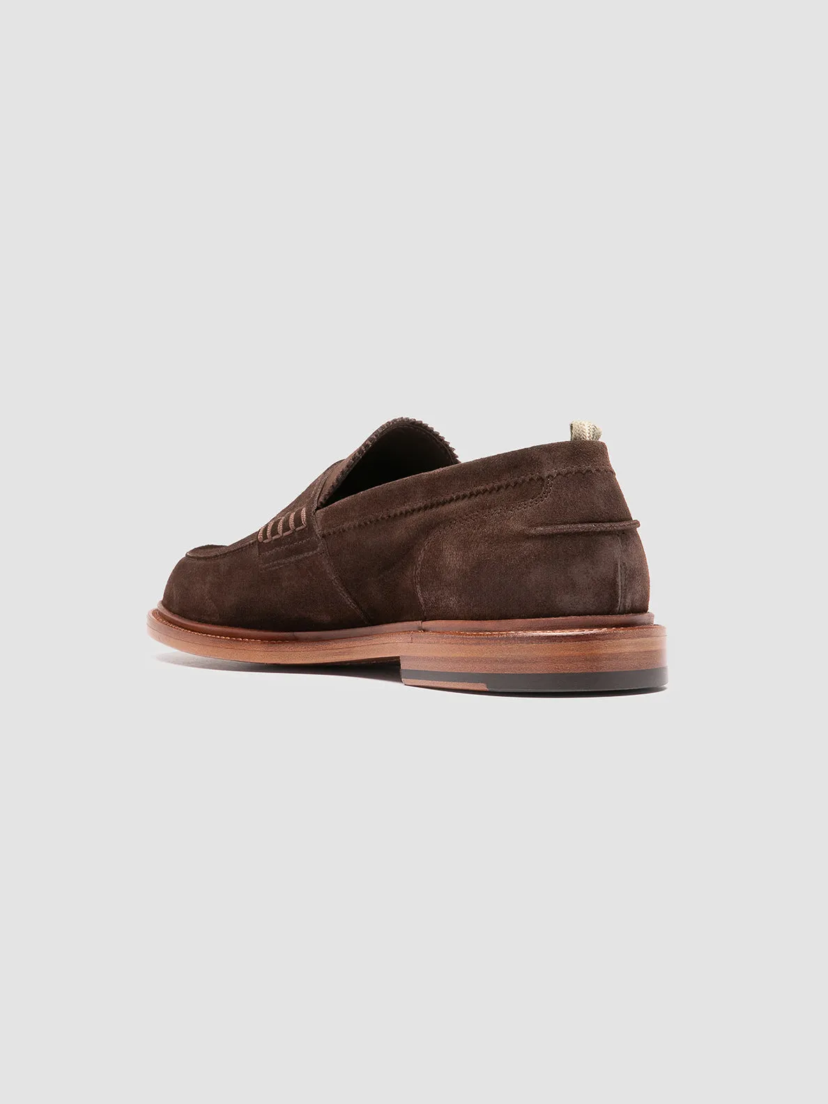 Coffee Path Street Smart SAX 001 - Dark Brown Suede Penny Loafers