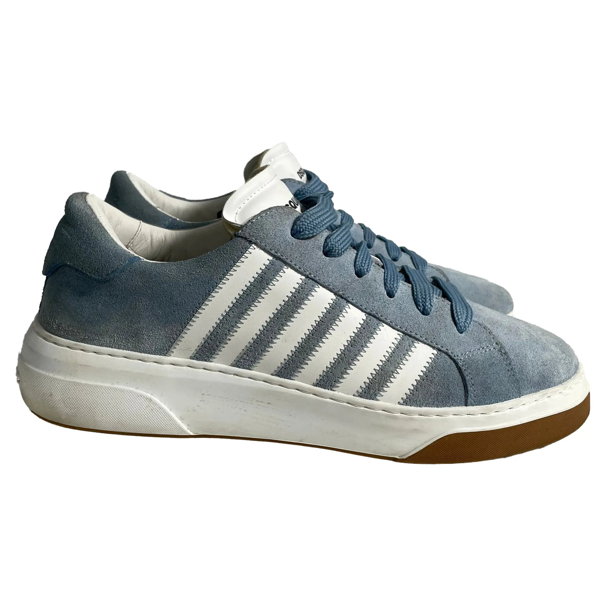 Dsquared2 Bumper Low-Top Sneakers in Blue Suede Stylish Sole