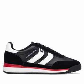 Molded Heel Cushion Women's 144587 Round Toe Sneakers In Black