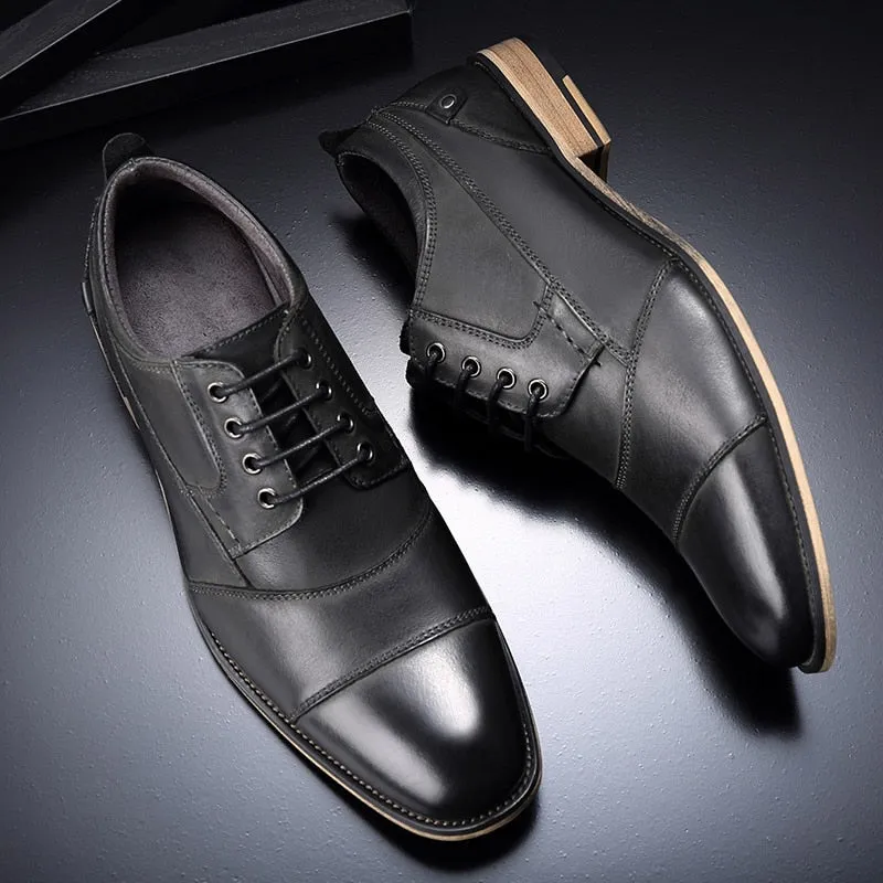 the Albrese -  Men's  Captoe Leather Dress Shoes City Walks