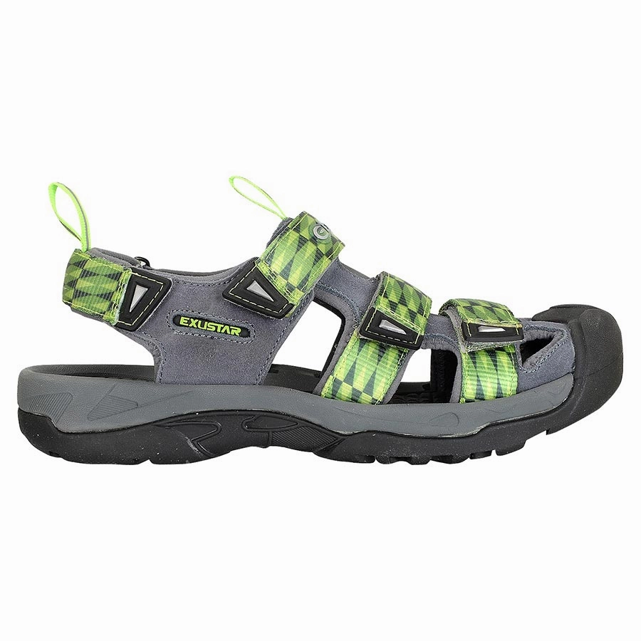 workout running wear Abrasion Resistant Lacing System Exustar Men's E-SS515 Sandal