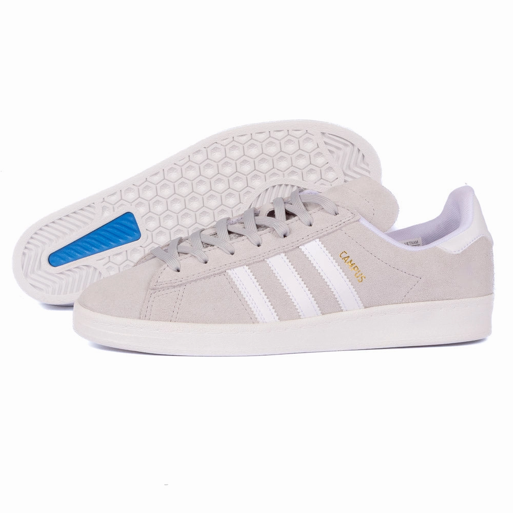 stain - resistant fabric running shoes Adidas - Campus ADV (Grey Two / Cloud White / Gold Metallic)